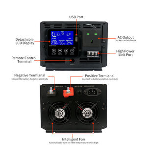 3000 와트 백업 전원 UPS LCD 디스플레이 순수 사인파 12V DC 220V AC 인버터 충전기 리튬 배터리 가전 제품 - Product Image 4