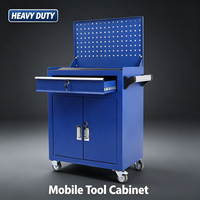 Armoire à outils industrielle à trois niveaux en acier de 1,0 mm avec logo personnalisé, fabrication OEM directe d'usine, capacité de charge de 200 kg, chariot et coffre à outils verrouillables à clé