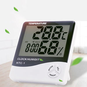 Estación Meteorológica Digital Mini para Interiores, Termómetro e Higrómetro con Diseño de Reloj de Escritorio para Temperatura y Humedad del Hogar - Product Image 1