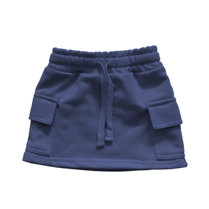 Großhandel Dicker French Terry Rock für Mädchen High Waist <span class=keywords><strong>Mini</strong></span> Kleinkind Rock für Damen Short Cargo Sport Rock mit Seiten taschen - Product Image 2