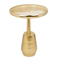 Table basse arrondie en cuivre antique pour salon de luxe Table d'appoint en fer de qualité standard pour la maison ou la ferme