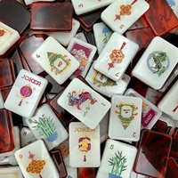 Set Mahjong Amerika Premium Fire + Fortune 160 Ubin 2-Lapisan Ukiran Miss Pearl Mahjong Natal