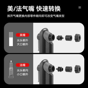 Johorse Portable Bicycle Pump 120Psi High Pressure With Gauge For Bike <b>Tire</b> <b>Inflating</b> - Product Image 5