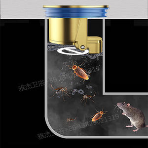 แผ่นปิดท่อระบายน้ำแบบพลิกกลับได้ ติดตั้งง่าย ป้องกันกลิ่นและแมลง สำหรับท่อระบายน้ำในห้องน้ำ - Product Image 2