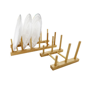 Escurridor de Bambú para Platos y Tazones, con Espaciado de 4.5 cm, para Almacenamiento en la Cocina - Product Image 2