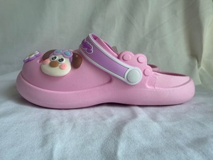 Pink Summer for with Cartoon Charms and Flowers PVC Upper EVA Sole Size 35-40 Breathable Women's <b>Clogs</b> - Product Image 5