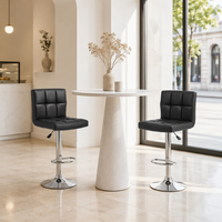 Tabouret de bar pivotant blanc minimaliste, réglable en hauteur avec vérin à gaz, pour café, bar, salon, réception