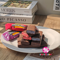 Coklat personnalisé chinois en gros Halal enfants Snack barre de bonbons en coton saveur de fraise douce guimauve enrobée de chocolat croustillant