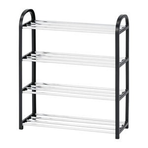 Household Home Living Room Entry 1 Shelf Modern Metal <b>Shoe</b> Hanging Rail Collapsible <b>Space</b> <b>Saving</b> Durable <b>Shoe</b> Rack - Product Image 1