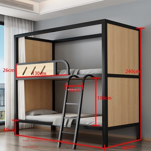 Cama moderna de metal para dormitorio de cuatro personas, diseño de cápsula espacial duradero para artículos escolares para estudiantes, litera para dormitorios de hoteles y apartamentos - Product Image 5