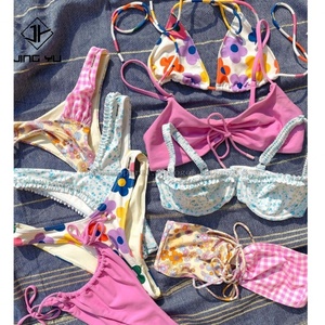 Hot Selling <b>Swim</b> Suit New Design Print <b>Clothing</b> Manufacturers Custom Women Swimwear Bright Floral Print Bikini Sexy Swimsuits - Product Image 4