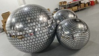Ballon publicitaire gonflable en forme de boule miroir, sphère disco en PVC pour fête