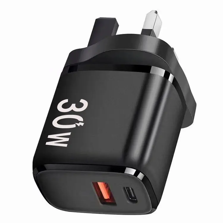 PD30W charger qc3.0 dual-port fast charge charging head UK US EU plug mobile phone adapter wholesale For iPhone 14 pro