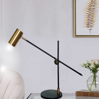 NModern Lampe de bureau LED réglable en acier inoxydable Hôtel Personnalité Art Lampe de table de bureau
