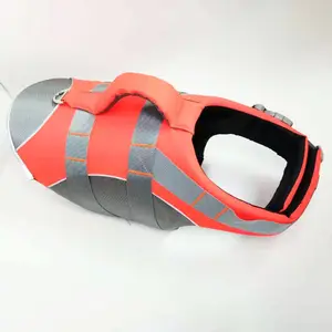 Chaleco salvavidas para perros, flotador superior, mango de rescate, salvavidas deportivo, chaleco de seguridad reflectante, ropa para perros