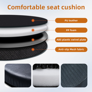 <span class=keywords><strong>Coussin</strong></span> de siège pivotant en gros Rotation à 360 degrés Faux cuir PU amovible lavable pour les femmes âgées et enceintes - Product Image 4