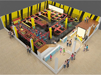 Équipement de parc de trampolines intérieur directement de l'usine, trampolines commerciales avec fosse à mousse, parcours d'obstacles ninja pour enfants, FEC