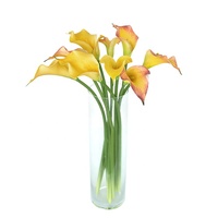 Fleurs artificielles réalistes Calla Lily, aspect naturel, pour décoration de mariage
