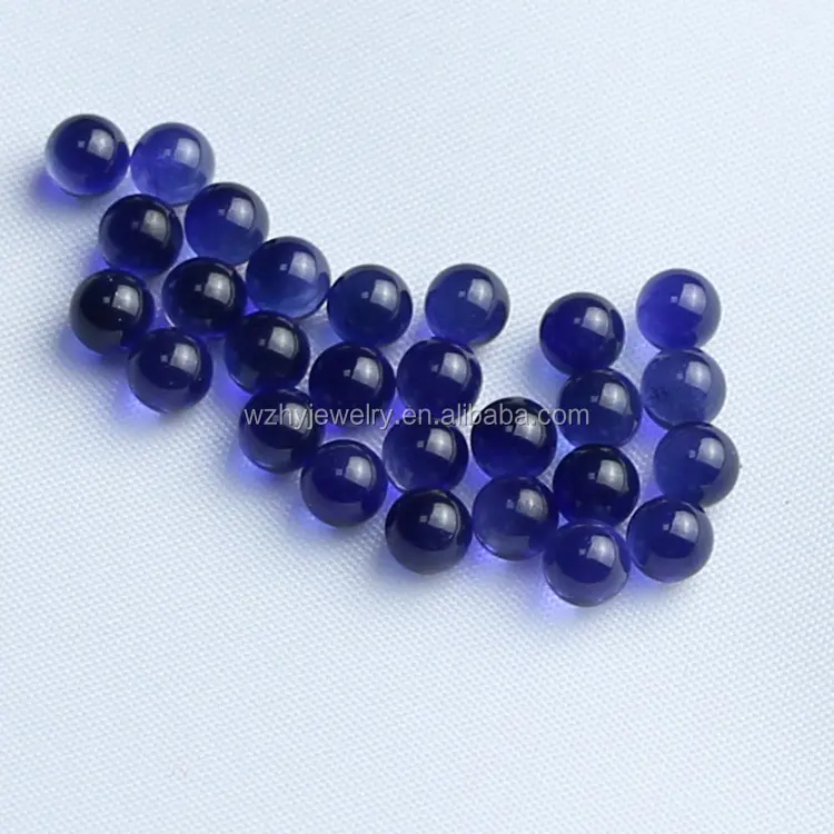 4Mm 5Mm Ronde Blauwe Saffier Korund Bal Hoge Temperatuur Weerstand Blauwe Saffier Kralen