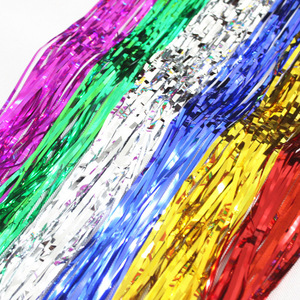 1*2m Lametta-Regenvorhang Folien-Fransenvorhang Geburtstag Hochzeit Bühnenhintergrund Wand Party Ballon Dekoration - Product Image 3