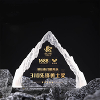 Trophée personnalisé en forme d'iceberg, plaque commémorative d'entreprise, souvenir de réunion, trophée sportif, trophée en cristal K9 avec logo gravé au laser, récompense en verre.