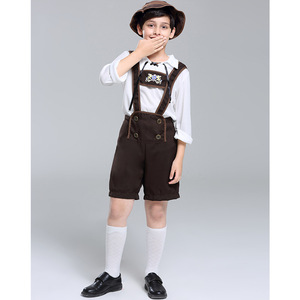 Costume de spectacle pour garçon XJ pour le Festival de la bière d'Halloween, tenue folklorique alpine pour Halloween, costume de scène de théâtre - Product Image 3