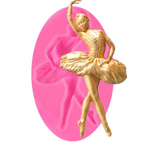 Stampi in Silicone Ecologici e Inodori a Forma di Ballerina <span class=keywords><strong>per</strong></span> Decorazione di <span class=keywords><strong>Torte</strong></span> e Biscotti, Fondente in Confezione OPP - Product Image 1