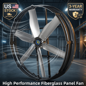 Ventilateur en fibre de verre haute performance à entraînement direct, en stock aux États-Unis, garantie de 3 ans, pour le refroidissement des serres et la circulation de l'air - Product Image 1