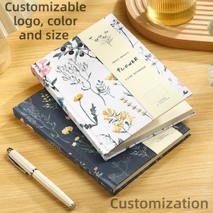 <span class=keywords><strong>Carnet</strong></span> Vintage Tissu Fleuri A5, Journal Botanique Gaufre Fait Main, 200 Pages Papier Ligne 80g, Cadeau Retro Plante Fleur - Product Image 2