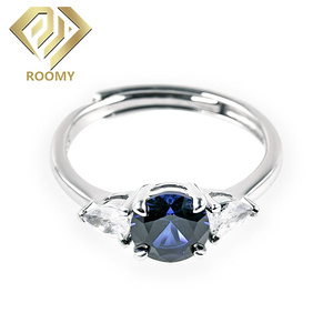 Anillo de circonia cúbica para mujer, sortija de 6,5mm, para fiesta - Product Image 2