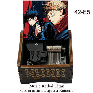 Boîte à musique personnalisée de l'anime Jujutsu Kaisen, petite décoration mignonne en bois noir de Kaikai de la chanson Kitan - Product Image 2