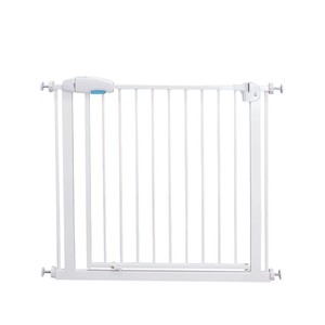 Barrière de sécurité pour animaux de compagnie en acier avec porte - Clôture de protection intérieure pour enclos d'animaux - Product Image 5