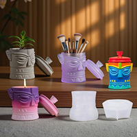 INTODIY 29 types de moules en silicone pour ciment, gypse, bougies d'aromathérapie, coupelles de rangement pour colle, pots de fleurs et ornements