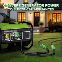 Adaptateur en Y pour générateur 30 ampères vers 110 ampères, 30 ampères vers 15 ampères |   NEMA L5-30P vers 2x 5-15R Fabriqué en Chine