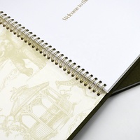 Carnet de notes A5 promotionnel en lin, couverture rigide, spirale cachée, personnalisable, pour la vente en gros