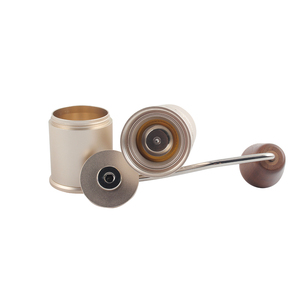 Moulin à café manuel ergonomique en acier inoxydable avec réglage externe de la grosseur, idéal pour l'espresso - Product Image 3