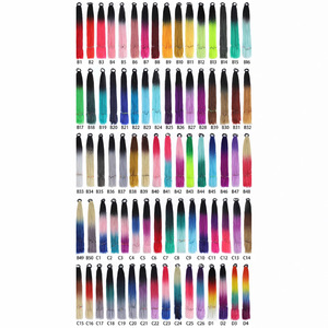 Hot Girl <span class=keywords><strong>Afro</strong></span> Long Dreadlocks Peluca resistente al calor de tres hebras <span class=keywords><strong>Trenzas</strong></span> coloridas Opciones de un solo color Coletas de alta temperatura - Product Image 5