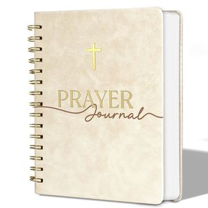 A5 Hardcover Thread <b>Sewing</b> Leather 128 Sheets Customizable Daily Prayer & Gratitude Journaling Notebook Christian Gift - Product Image 2