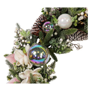 Giáng sinh vòng hoa, nhân tạo kỳ nghỉ Vòng hoa với đồ trang sức Berries lá vân sam chi nhánh tuyết thông kim cho trang trí nội thất - Product Image 5