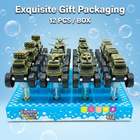Bâtons à bulles d'été pour enfants, non irritants, non toxiques, style véhicule militaire, à inertie simple, pour cascades