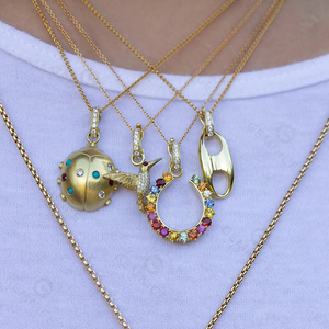 Breloque serpent multicolore Gemnel en argent sterling 925, breloques étoile et fer à cheval, bijou serpent coloré, cadeau - Product Image 4