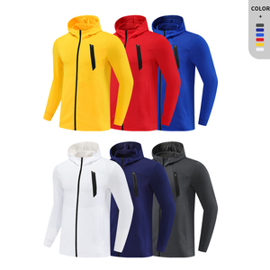 Fashion Custom Blank Men Nylon Set With Zipper High Quality Casual Hoodies And Sweat Pants Set For Men - Product Image 2