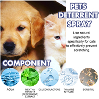 Spray anti-griffures pour animaux de compagnie 50 ml avec extrait de Mentha Piperita, durée de conservation de 3 ans, pour chiens et chats, protection des portes et des canapés, prévention des morsures