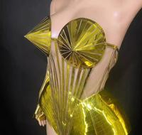 Produits Tendance 2026 Nouveautés Robe de Soirée Sexy et Tendance Tenue de Scène Robe de Club de Luxe avec Gants