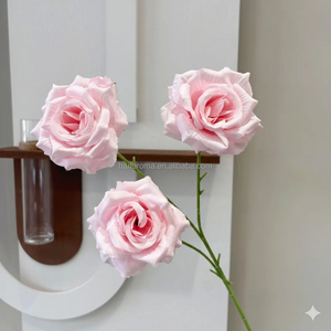 Vente en gros de fleurs artificielles pour bouquets de mariage, centres de table, décor de printemps, fleurs roses en soie pour artisanat, décoration de fête, bricolage - Product Image 5