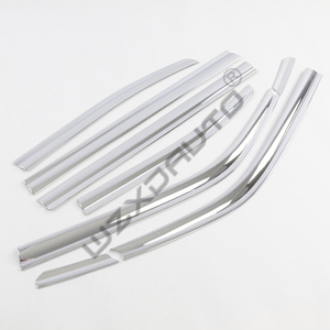 WZXD Side <b>Window</b> Deflectors Car <b>Window</b> Rain Wind Guards Chrome Trim <b>Vent</b> Visor for LAND CRUISER - Product Image 6