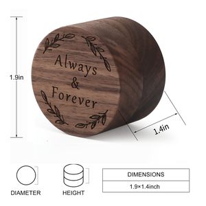 Caja para Anillos, Caja de Madera para Anillos de Boda, Caja para Anillos de Compromiso, Regalo para Aniversarios, Regalo de Cumpleaños - Product Image 3