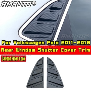 For Volkswagen Polo 2011-2018 Body Kit Car Side Rear <b>Window</b> Louver Shutter <b>Cover</b> Matte Black Sport Style Car Accessories - Product Image 2