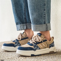 Chaussures de sport décontractées pour hommes en cuir personnalisé de haute qualité avec logo personnalisé en gros