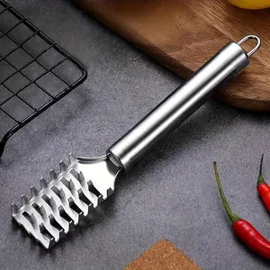 Removedor de Escamas de Pescado de Acero Inoxidable Premium, Herramienta Integrada para Desescamar Pescado con Cuchilla Dentada, Herramienta para Pescados - Product Image 4